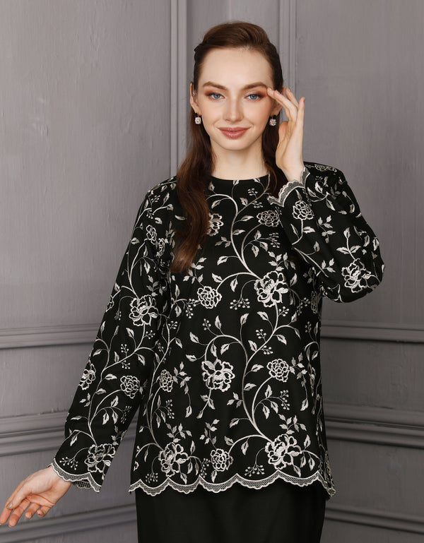 BAJU KURUNG KEDAH BIDASARI (BLACK)
